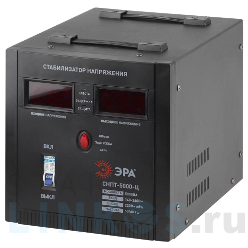 Купить с доставкой Стабилизатор напряжения ЭРА СНПТ-5000-Ц Б0020162 в Туле