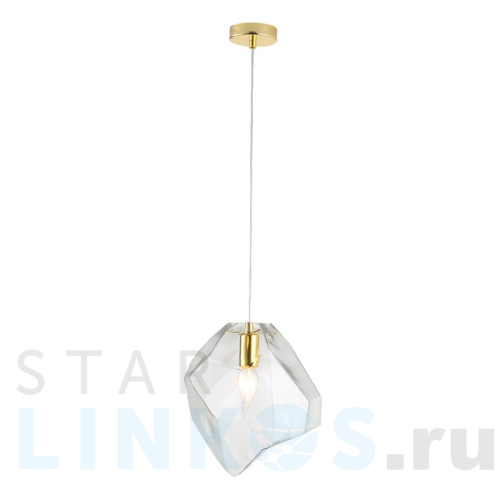 Купить с доставкой Подвесной светильник Crystal Lux NUESTRO SP1 GOLD/TRANSPARENT в Туле