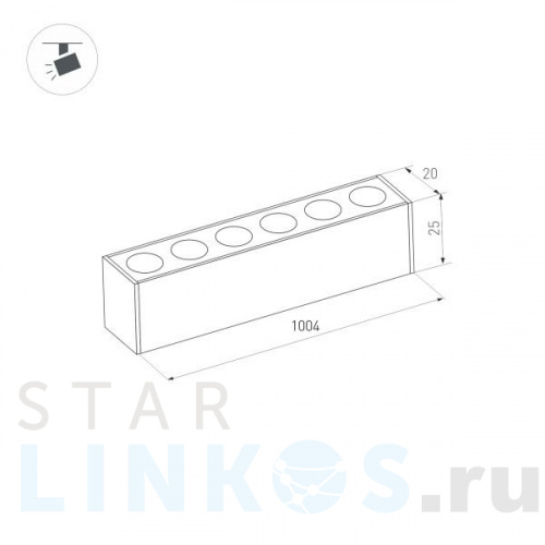 Купить с доставкой Трековый светодиодный светильник Arlight Mag-Dots-25-L1000-30W Warm3000 034211 в Туле фото 2