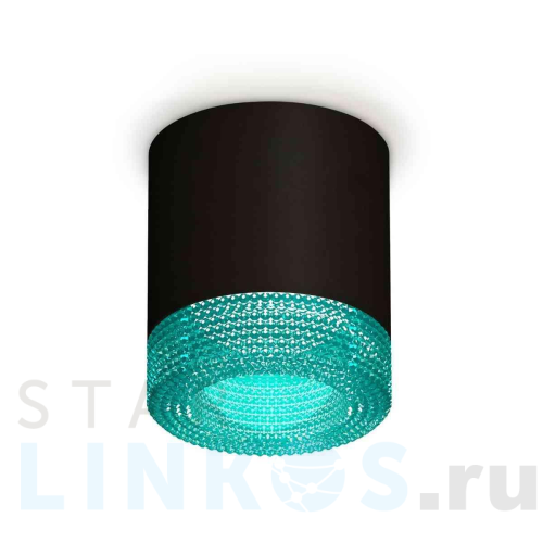 Купить с доставкой Комплект накладного светильника Ambrella light Techno Spot XS7402013 SBK/BL черный песок/голубой (C7402, N7194) в Туле