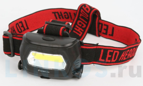 Купить с доставкой Налобный светодиодный фонарь Ultraflash Headlite аккумуляторный 75х53 145 лм LED5359 13803 в Туле