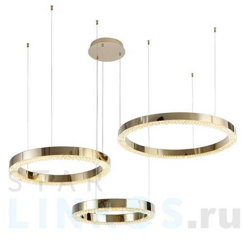 Купить с доставкой Подвесной светодиодный светильник Crystal Lux Saturn SP120W Led Gold в Туле