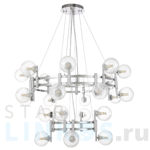 Купить с доставкой Подвесная люстра Crystal Lux Luxury SP16+8 Chrome в Туле