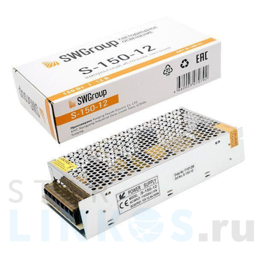 Купить с доставкой Блок питания SWG 12V 150W IP20 12,5A S-150-12 000107 в Туле